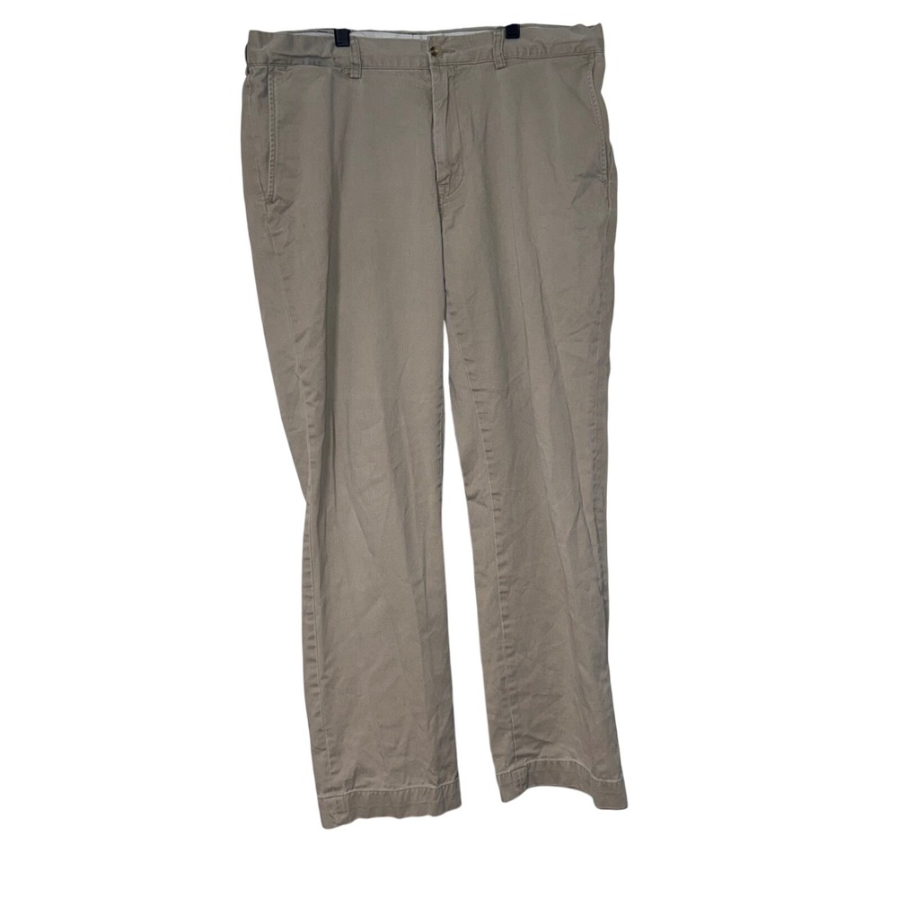 Polo Ralph Lauren Classic Preppy Chino Pants Mens 36x32 Khaki Cotton Twill
